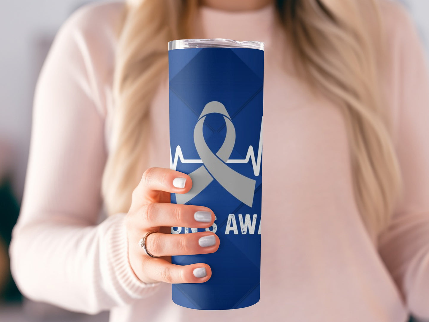 Diabetes Awareness Blue Ribbon Tumbler