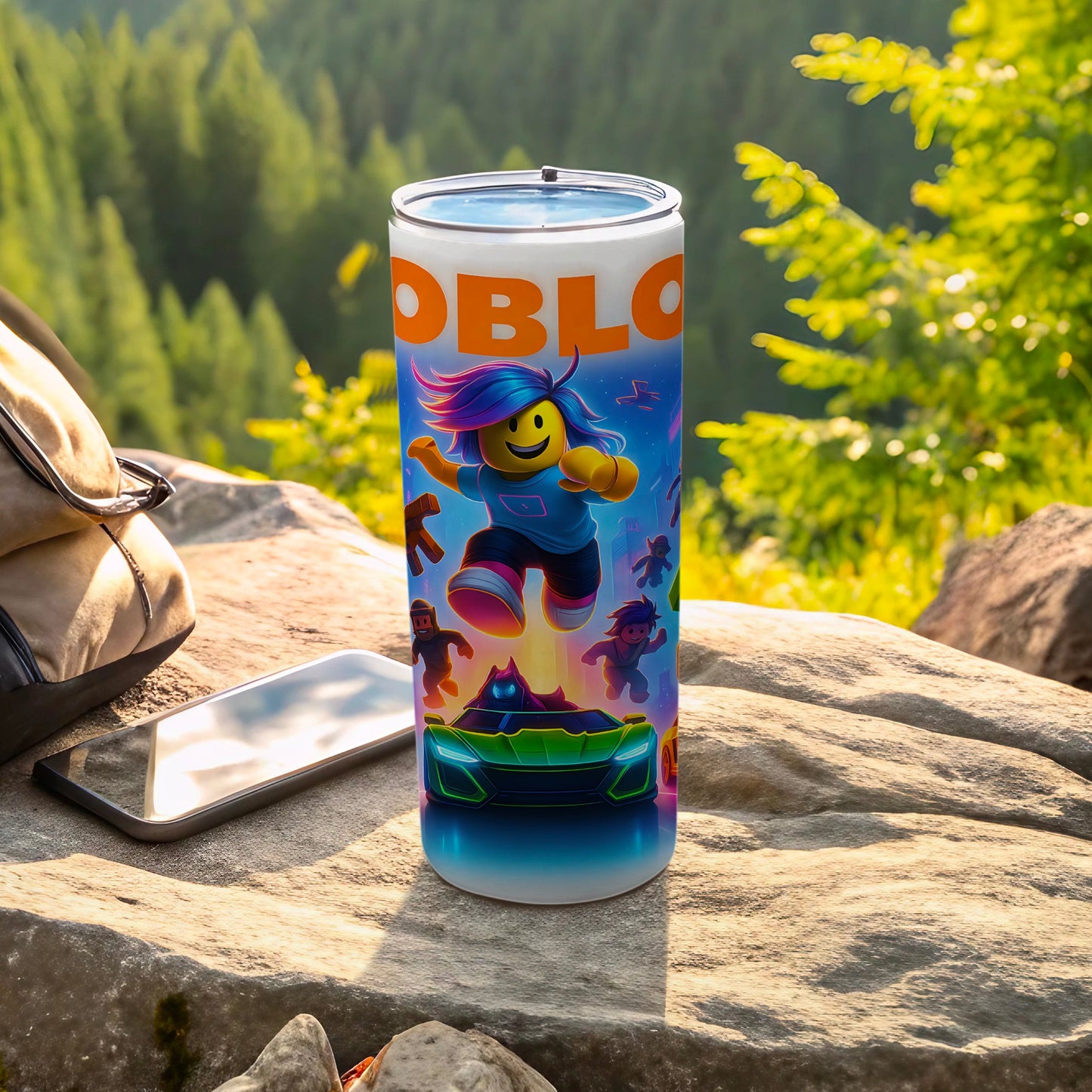 Colorful Adventure Design Tumbler for Kids Teens