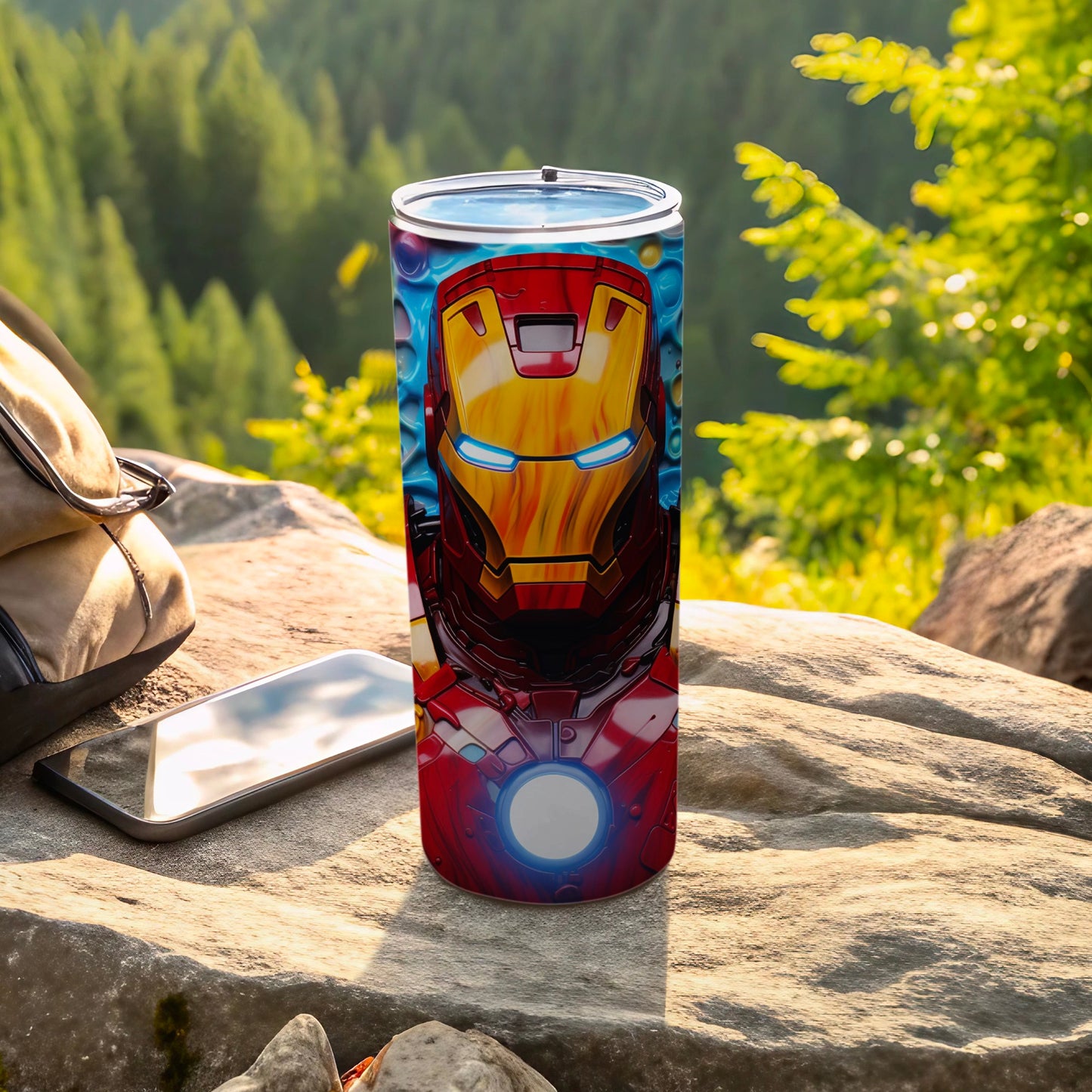 Iron Man Themed Stainless Steel Travel Tumbler