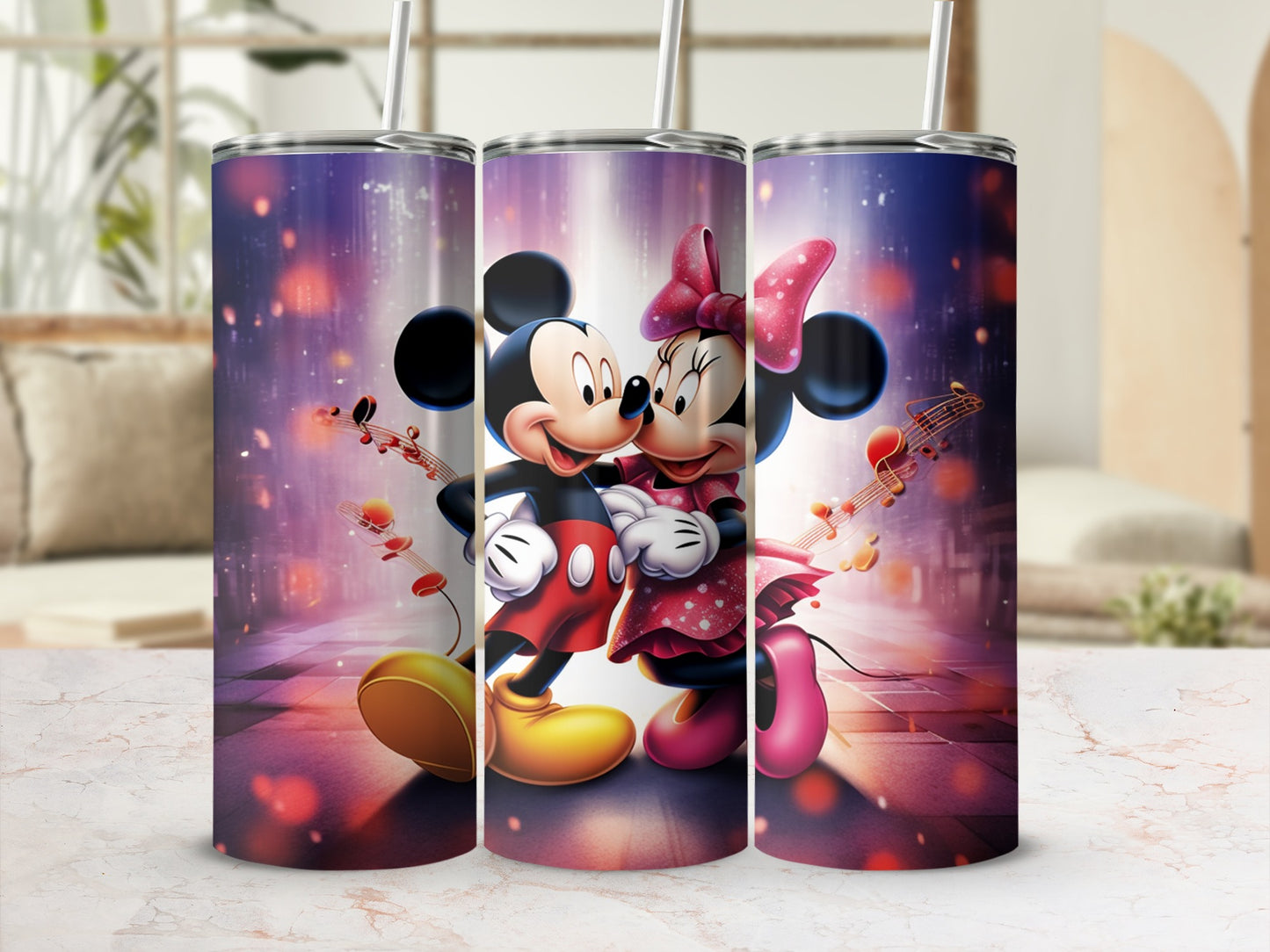 Mickey and Minnie Mouse Love Tumbler Design
