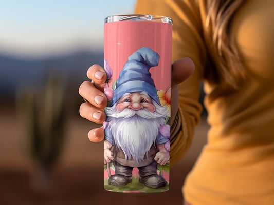 Adorable Gnome Printed Insulated Travel Mug Flask