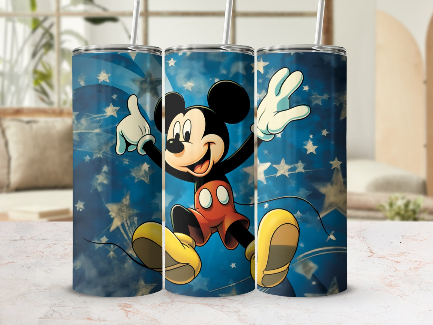 Mickey Mouse Tumbler with Playful Starry Design