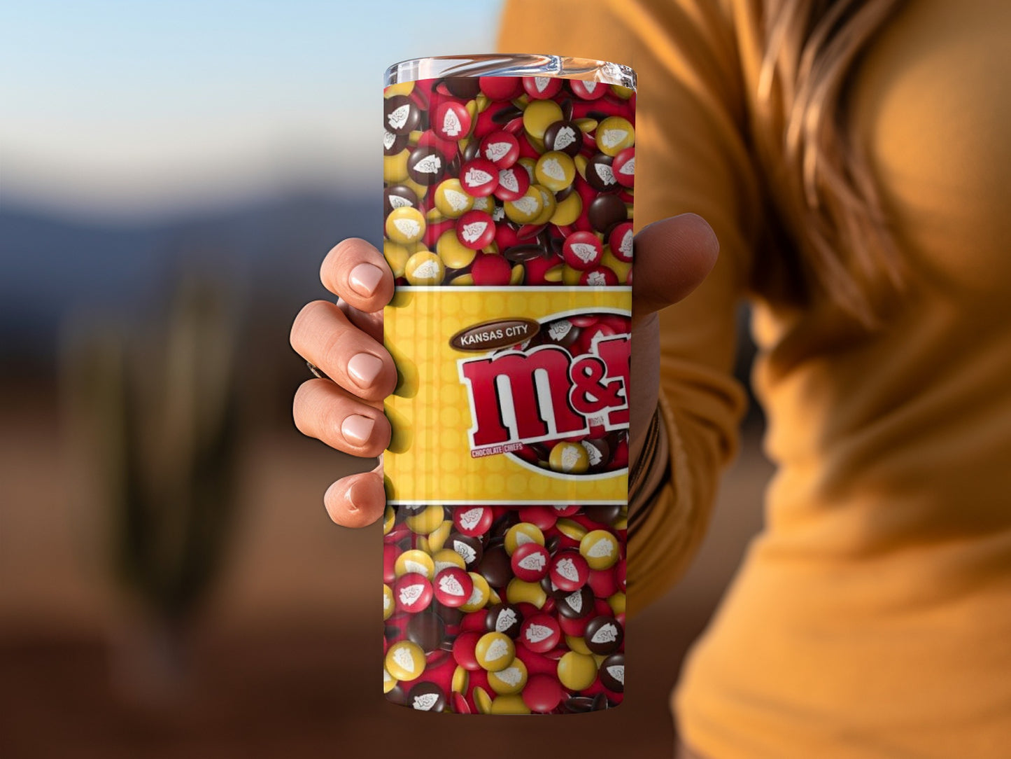 Kansas City Chiefs M&Ms Winning Size Themed Tumblers