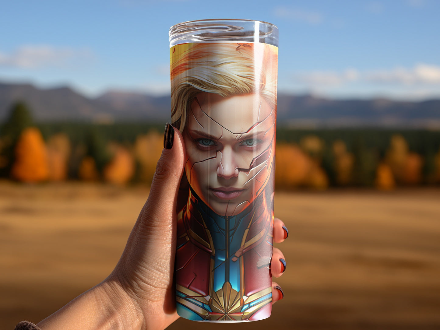 Captain Superhero Printed Tumbler for Everyday Use