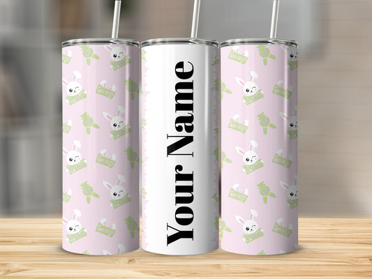 Personalized Happy Easter Bunny Design Tumbler