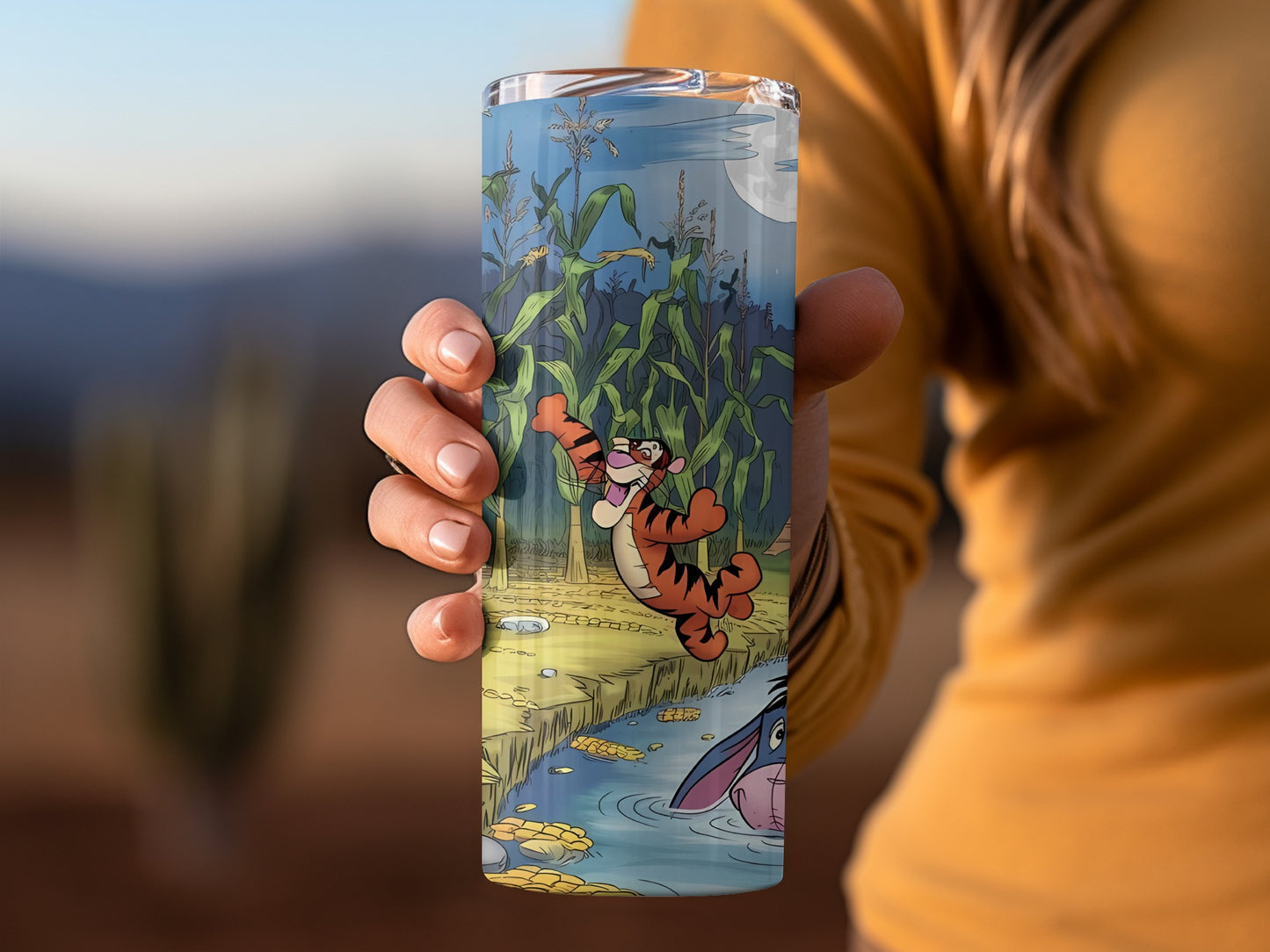 Winnie the Pooh and Friends on Moonlight Night Tumblers