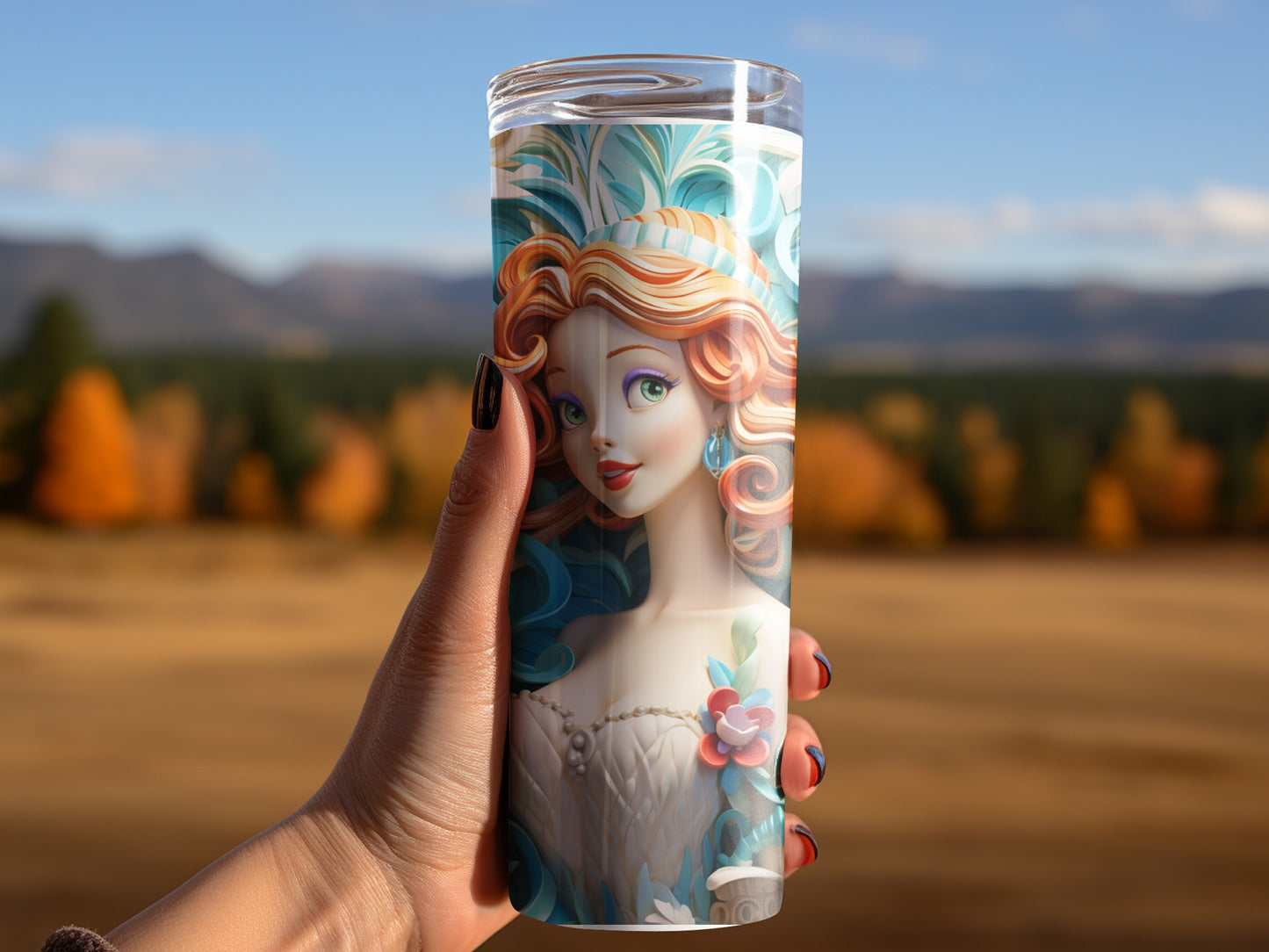 Vibrant Fantasy Character Travel Mug Stunning Design