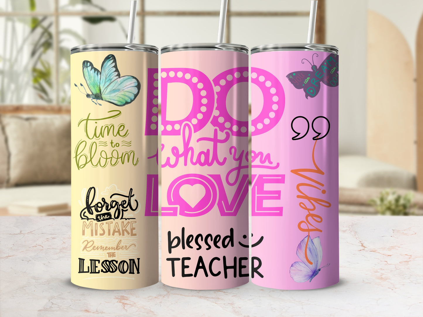 Time to Bloom and Inspirational Teacher Tumblers