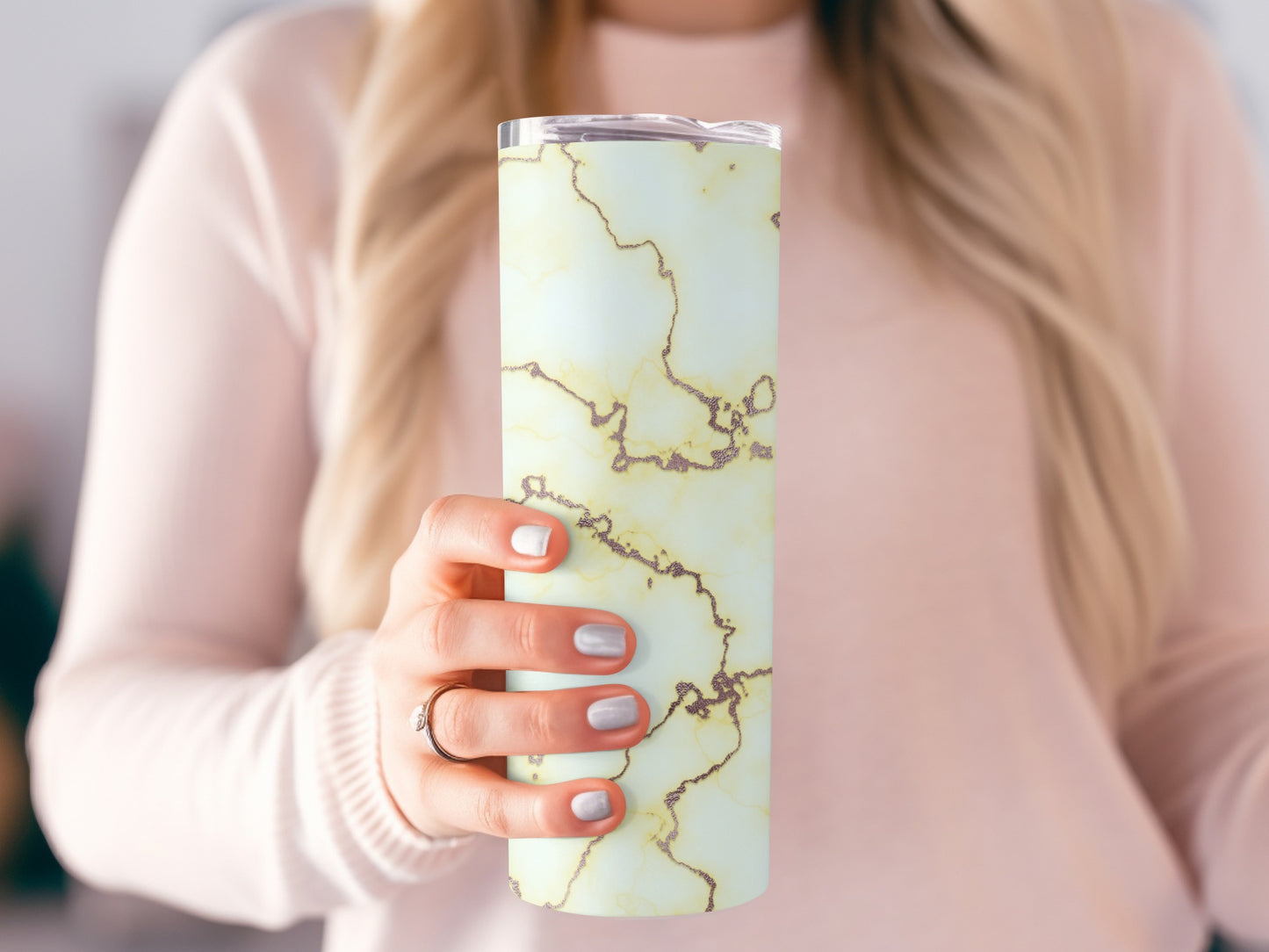 Golden Veins Abstract Luxury Design Premium Tumblers