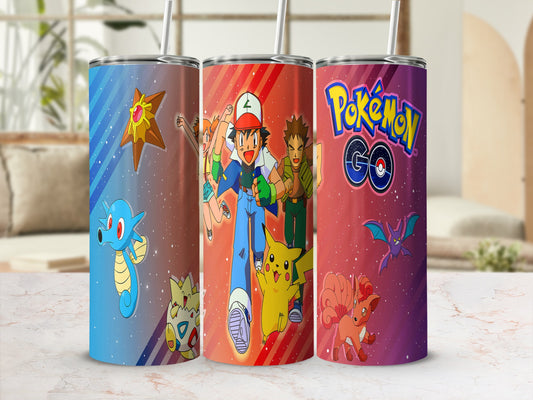 Pokemon GO Theme Character Print Tumbler Cups