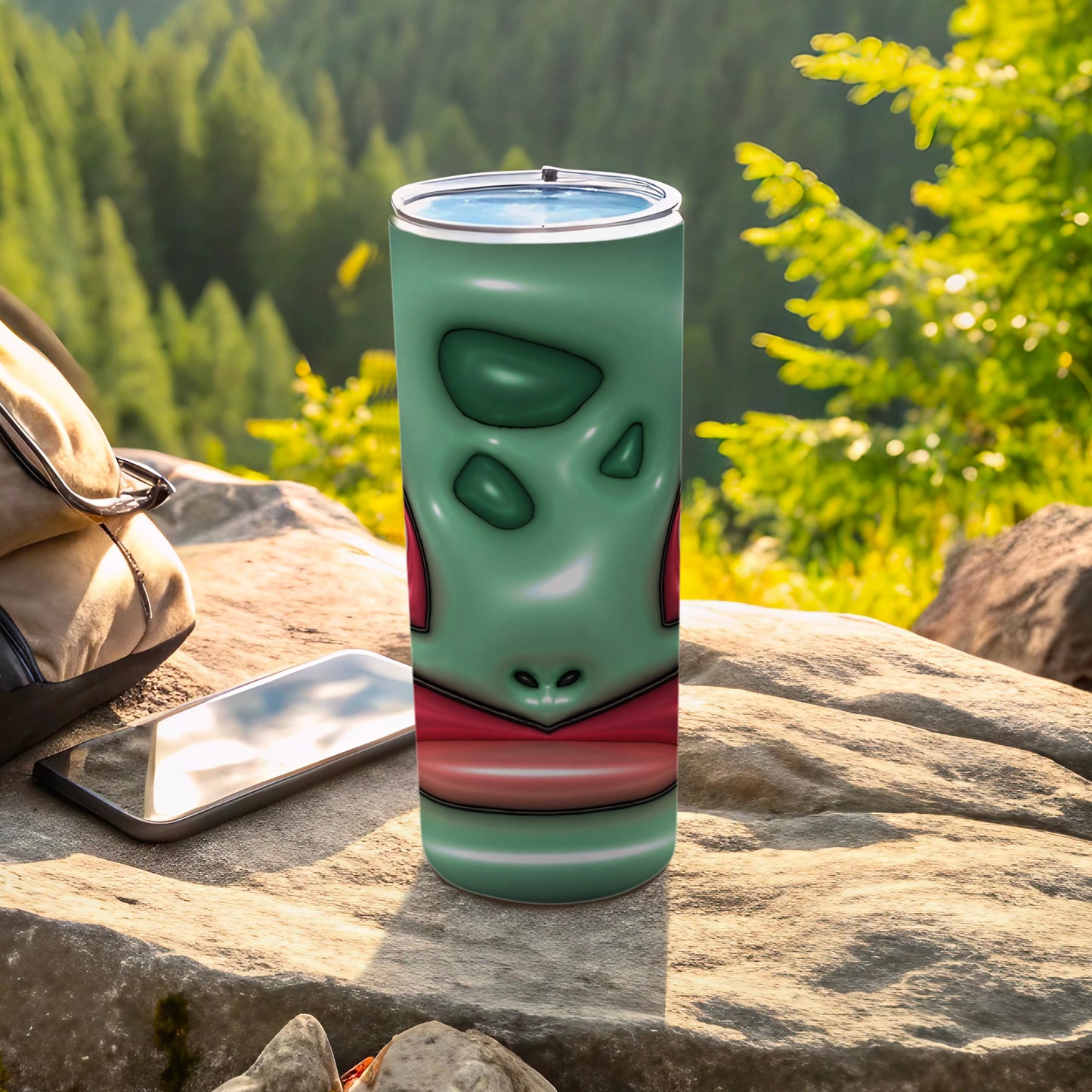 Unique Green Creature Design Insulated Tumbler Product