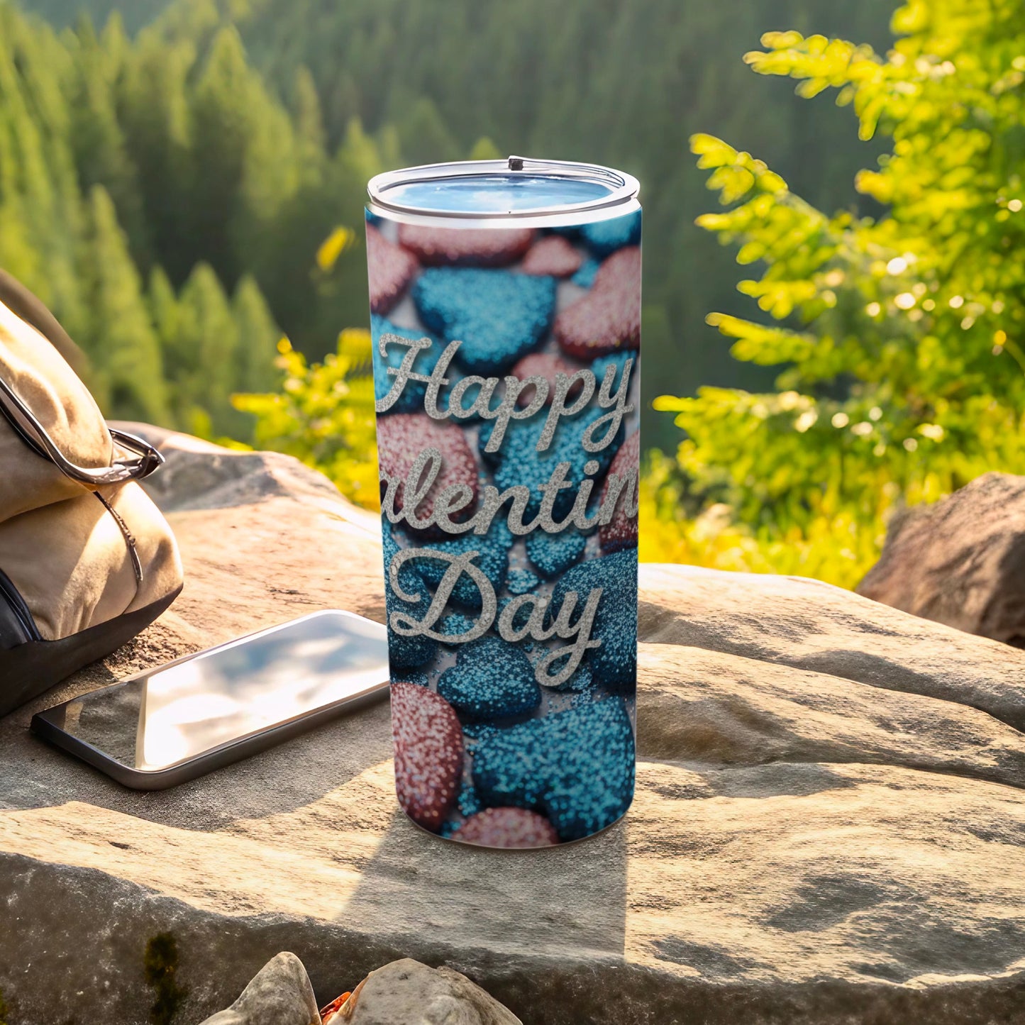 Happy Valentine Day Printed Travel Tumbler Cup