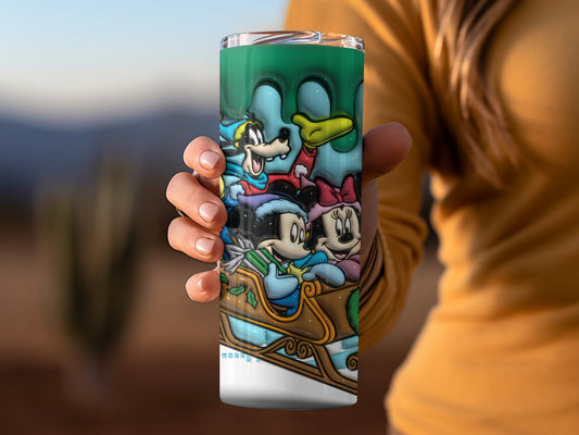 Festive Cartoon Characters Tumbler Perfect for Gifting