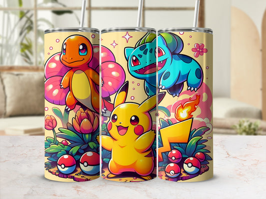Colorful Cartoon Characters Stainless Steel Tumbler