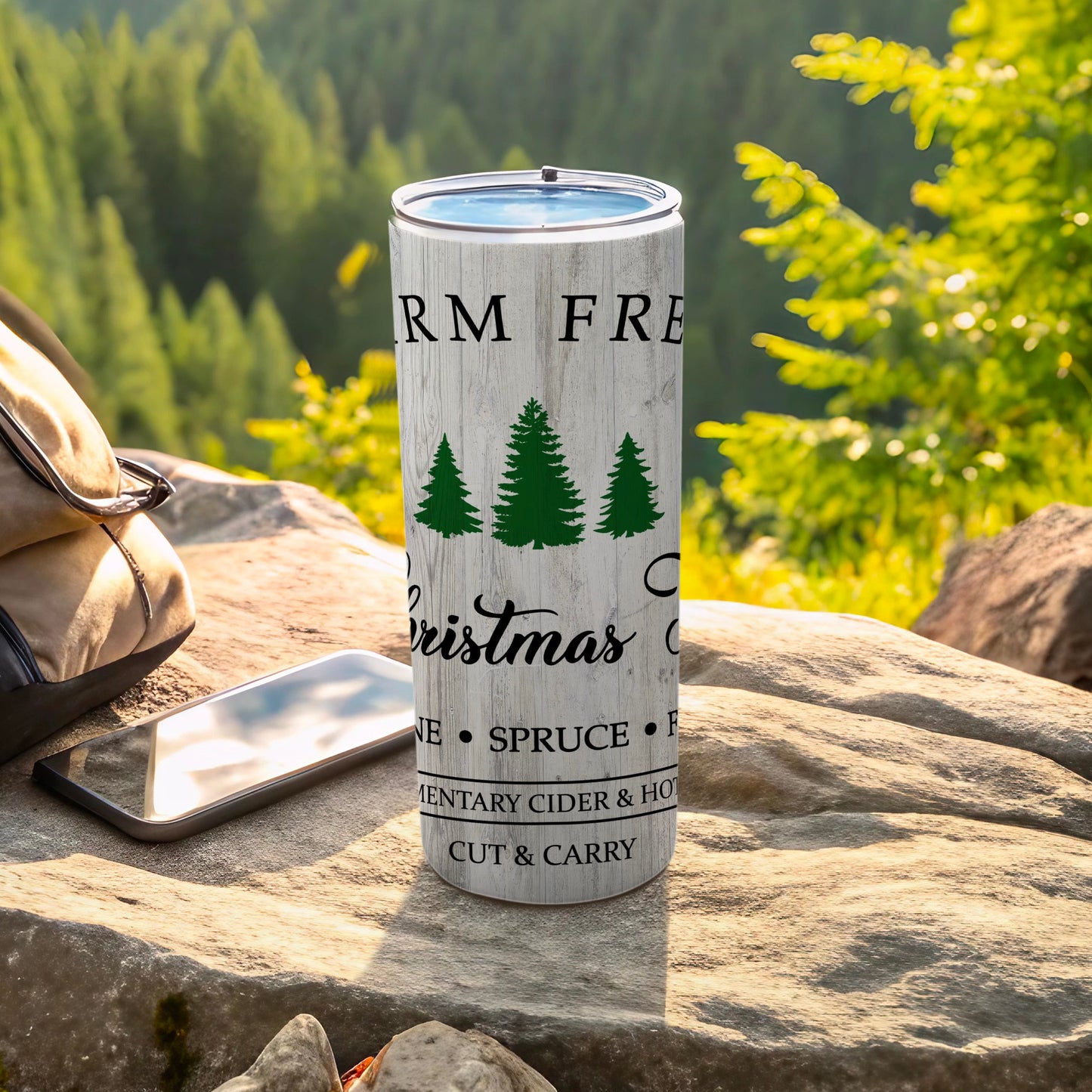 RM FRE Pristmas NE SPRUCE CUT & CARRY tumbler product type