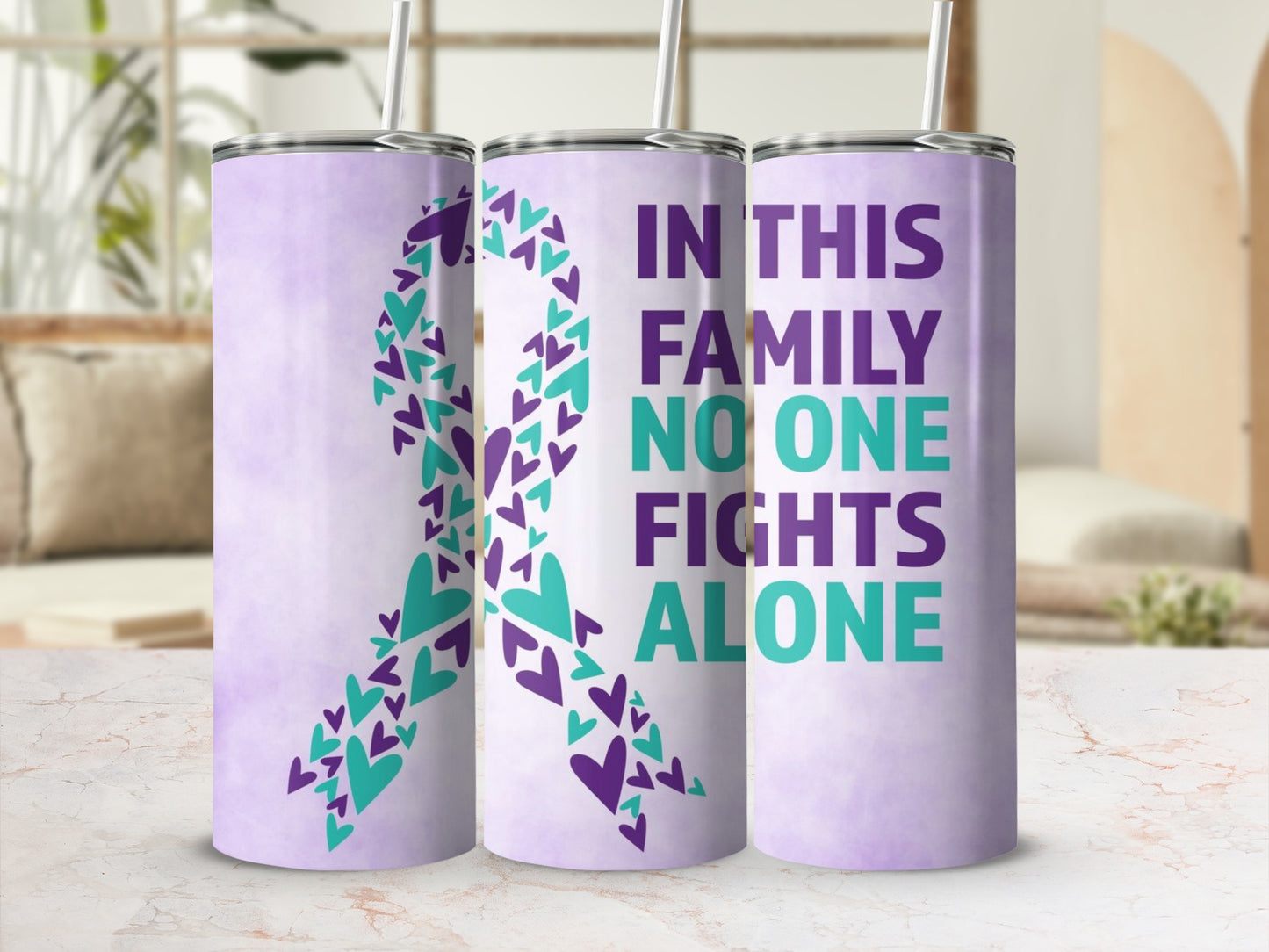 In This Family No One Fights Alone Tumbler