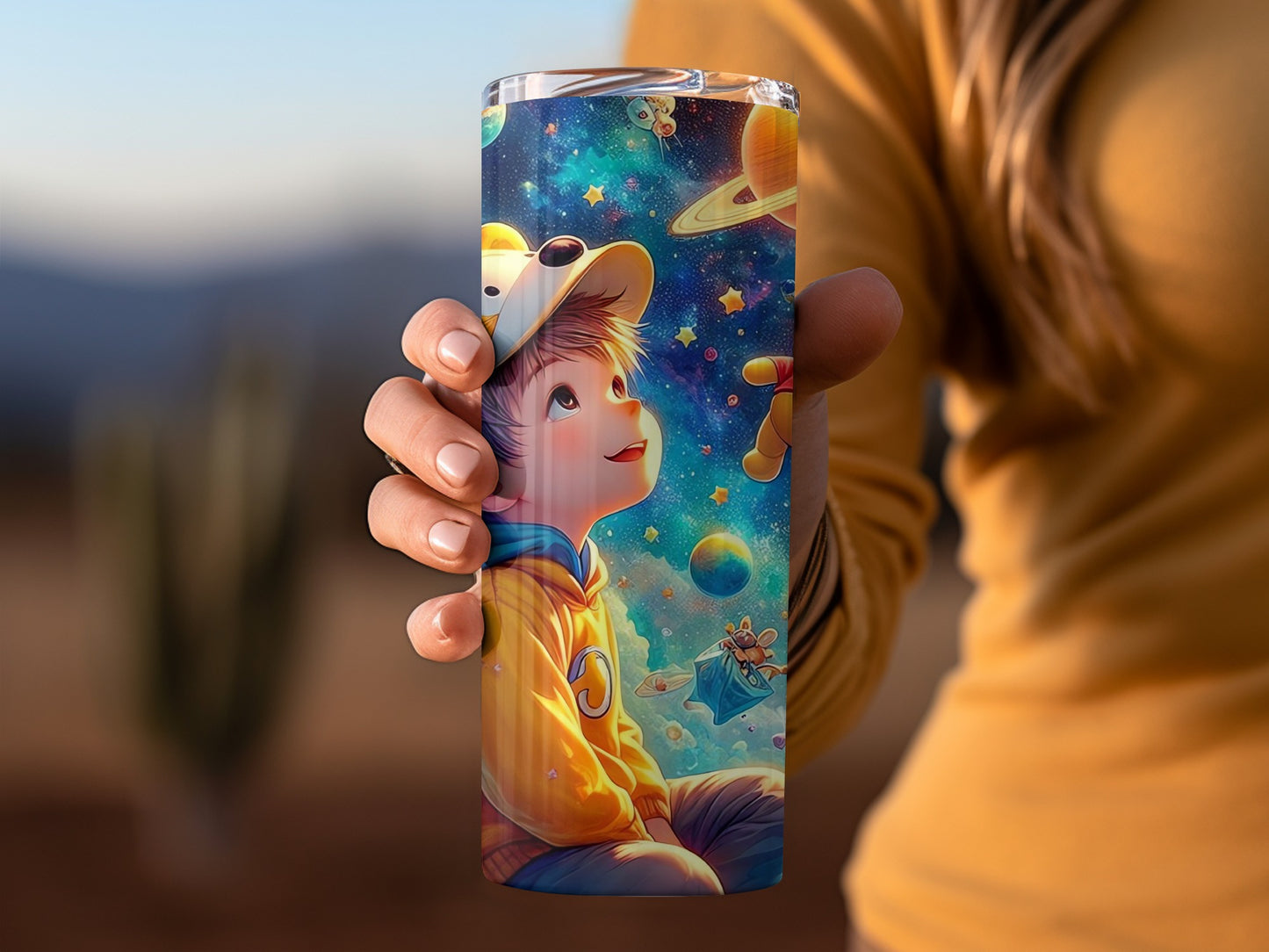 Little Boy Winnie the Pooh Space Exploration Adventure Tumblers