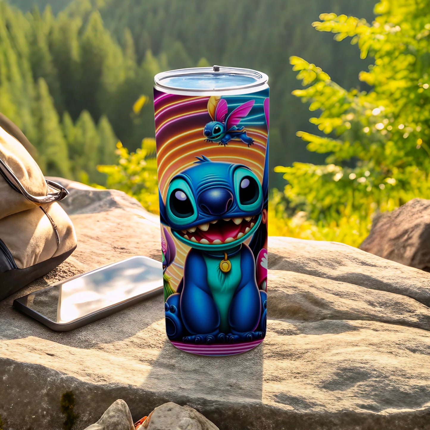 Vibrant Cartoon Alien Character Outdoor Tumbler Product