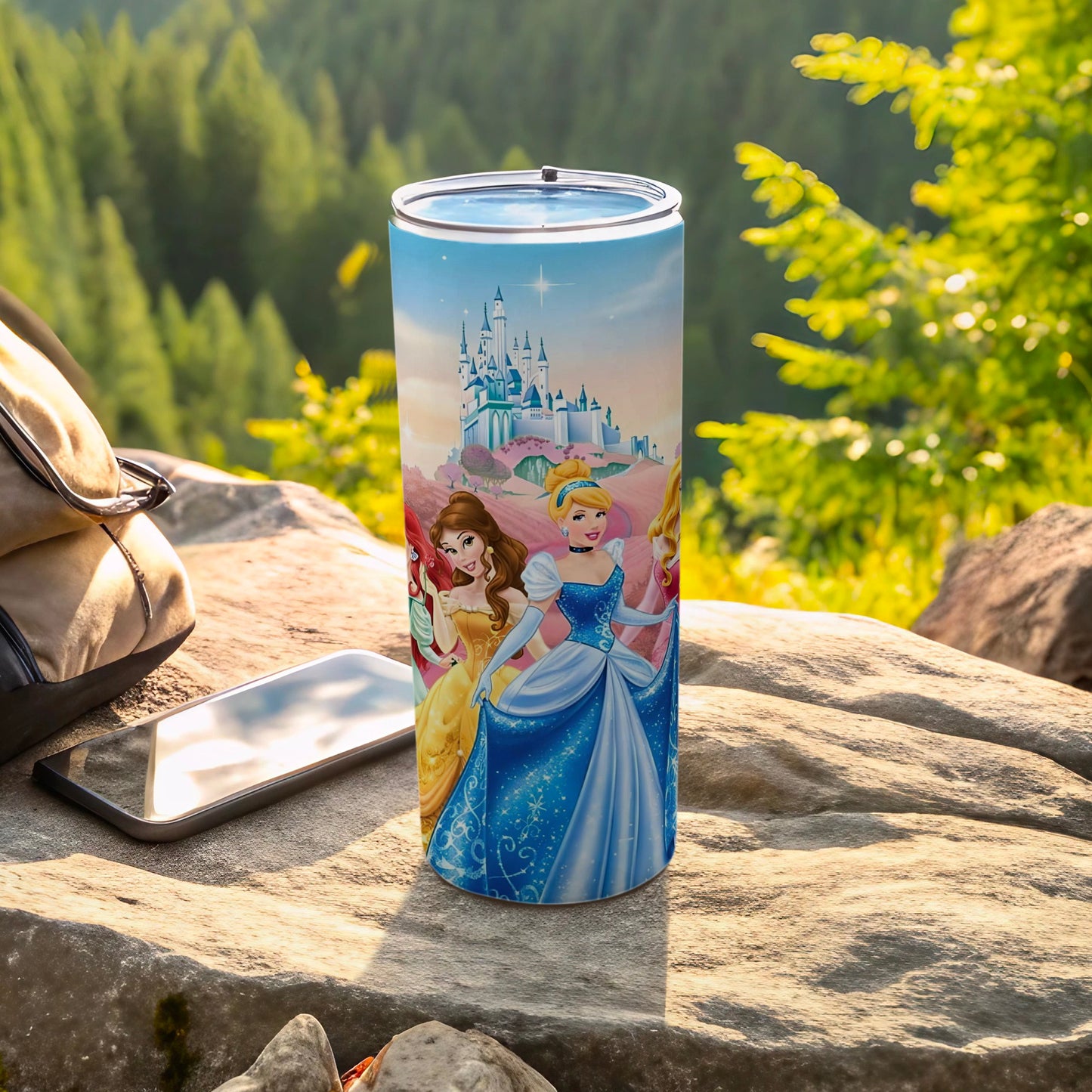 Princess Fairy Tale Castle Scene Tumbler for Kids