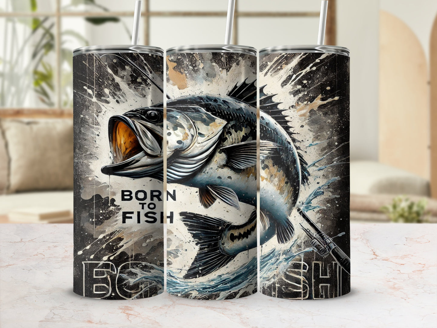 Born to Fish Graphic Tumbler Perfect for Anglers