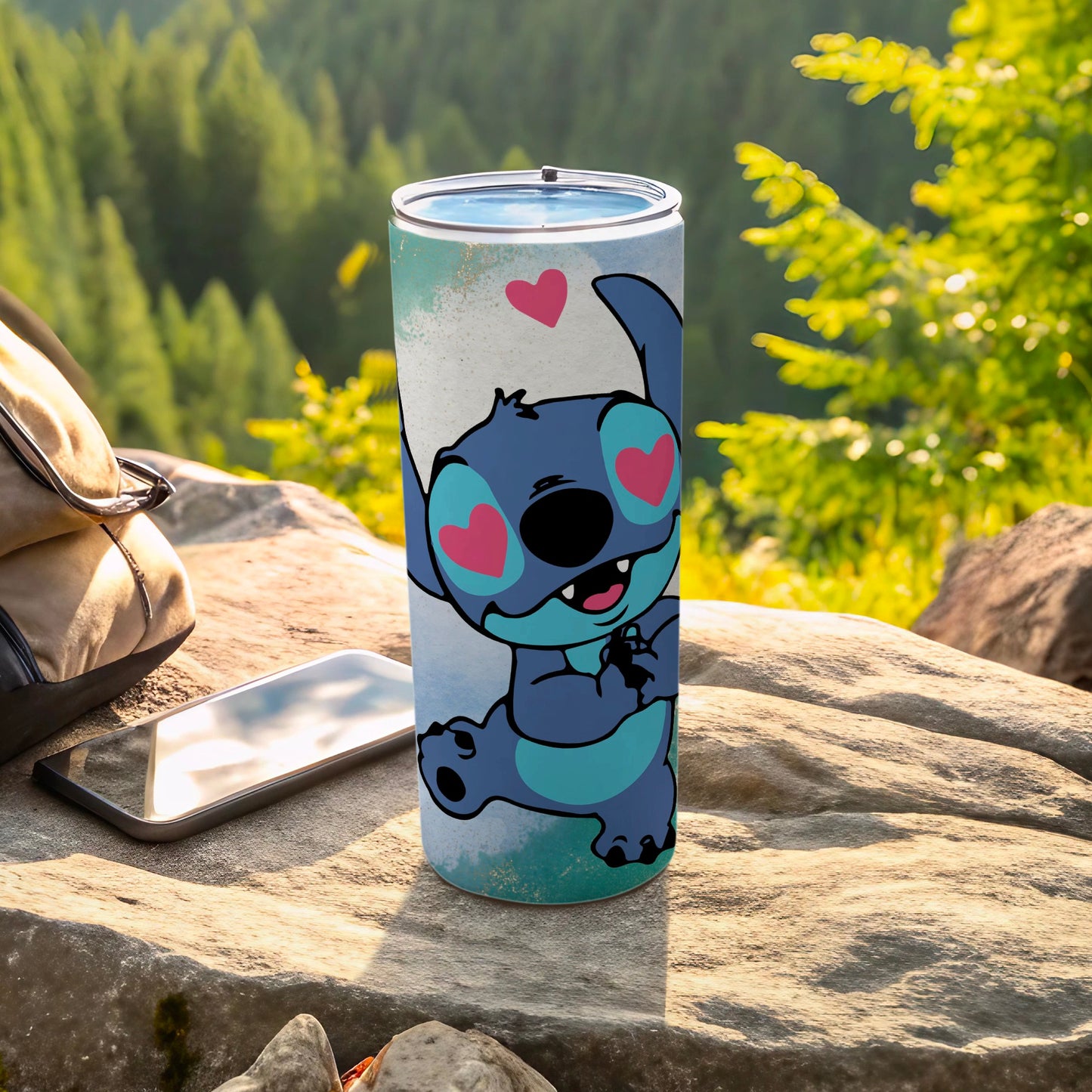 Cute Cartoon Character with Heart Eyes Tumbler