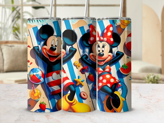 Colorful Cartoon Characters Printed Tumbler Cup