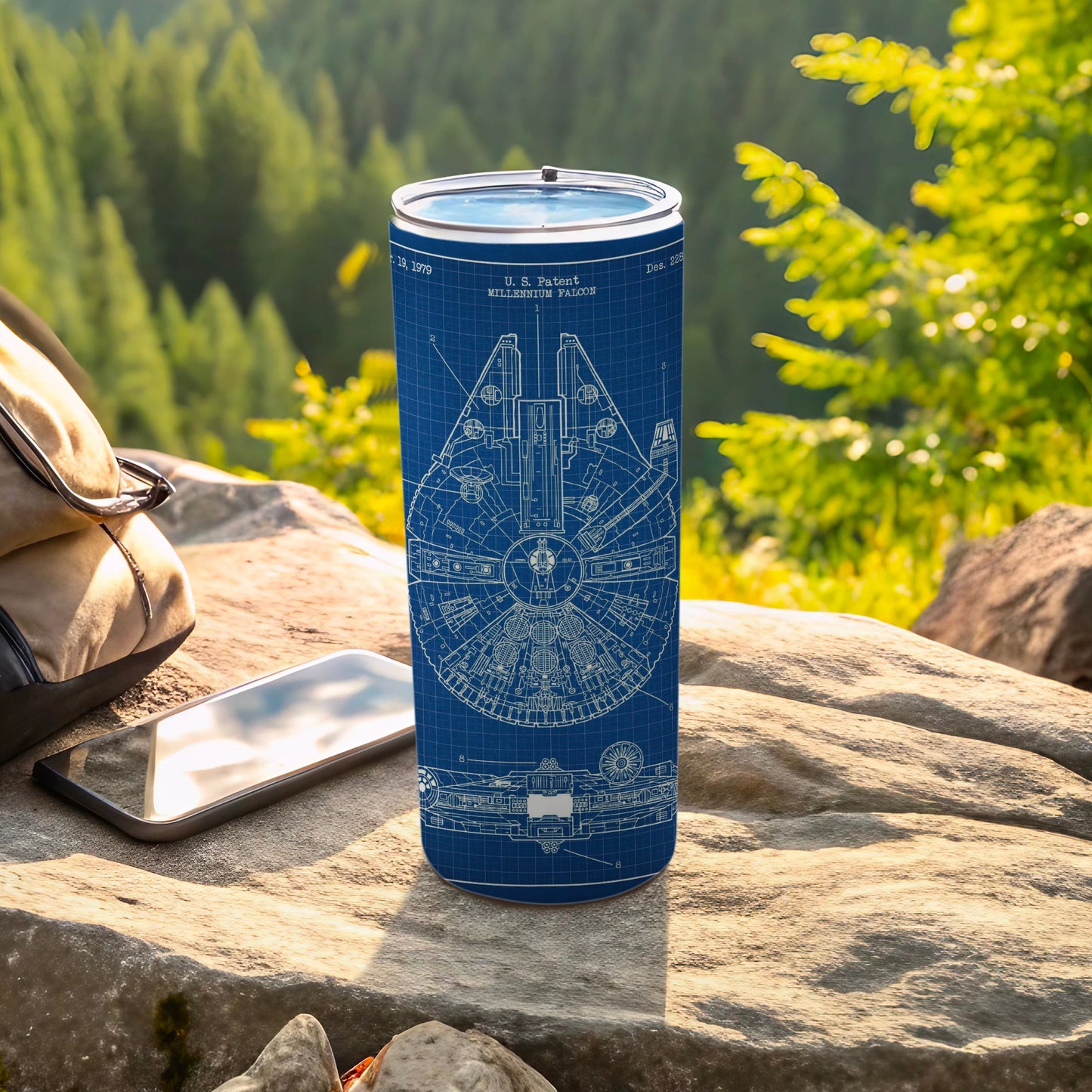 U. S. Patent Millennium Falcon Blueprint Tumbler product type