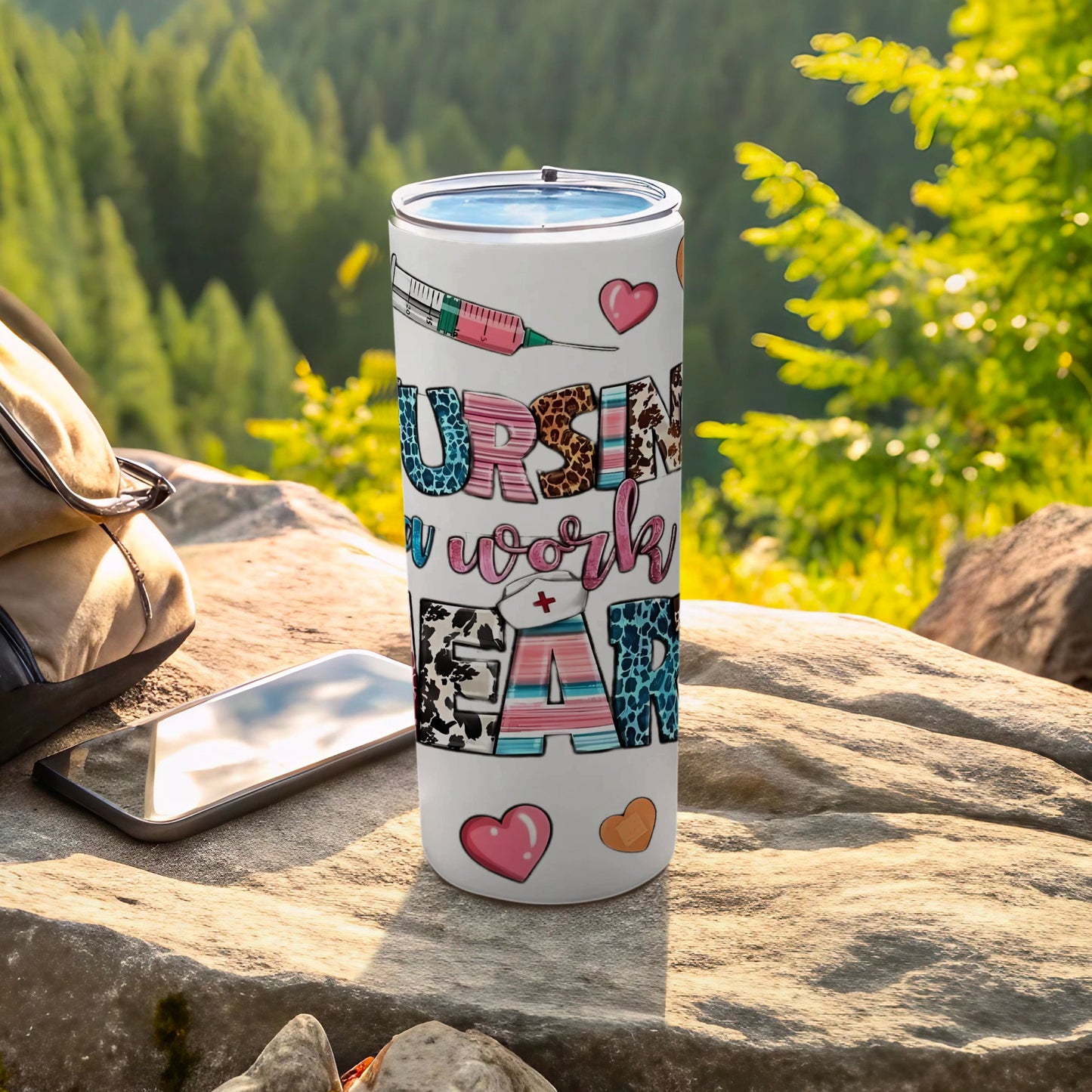 Nursing Is A Work Of Heart Travel Tumbler Cup