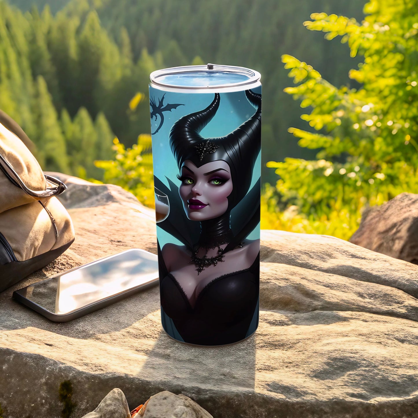 Maleficent Inspired Custom Travel Mug for Outdoor Adventures