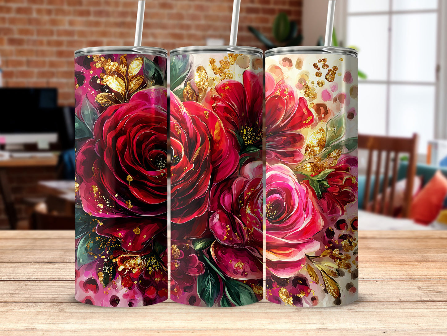 Bold Floral Insulated Tumblers Perfect for Gifting