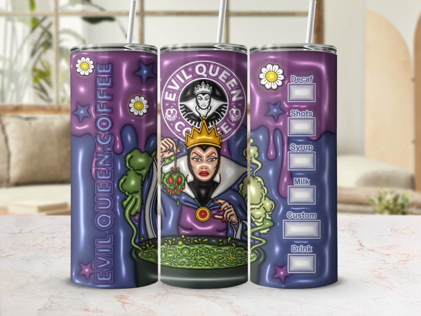 Evil Queen Coffee Custom Tumbler Drinkware Accessory