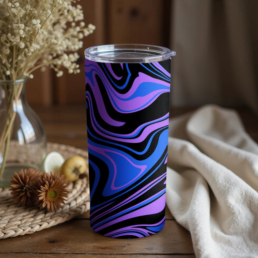 Vibrant Abstract Swirl Pattern on Tumbler Product
