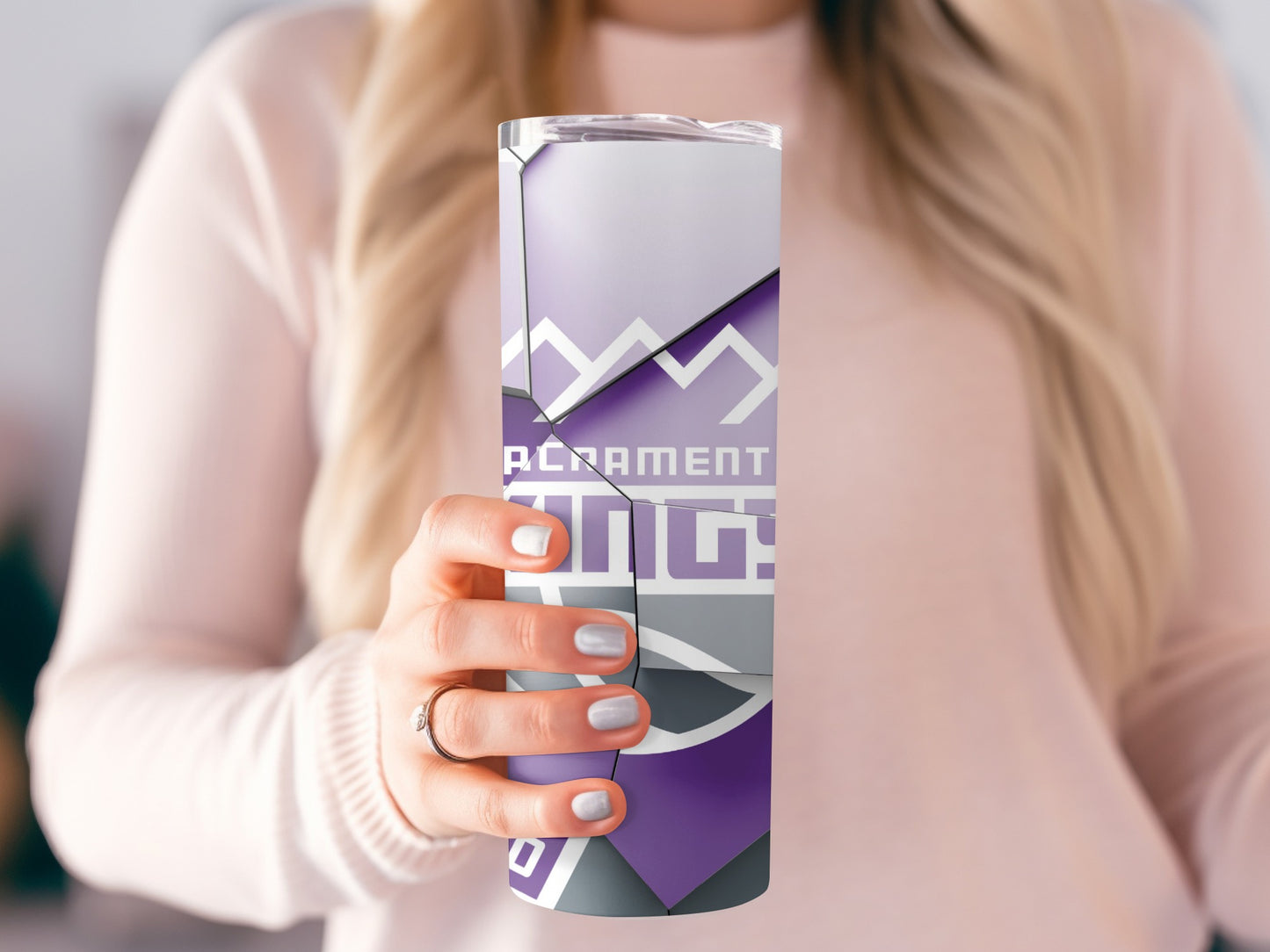 Sacramento Kings Logo Abstract Art Pattern Tumblers