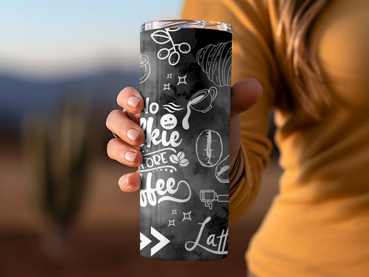 No Alkie Before Coffee Funny Travel Mug Tumbler