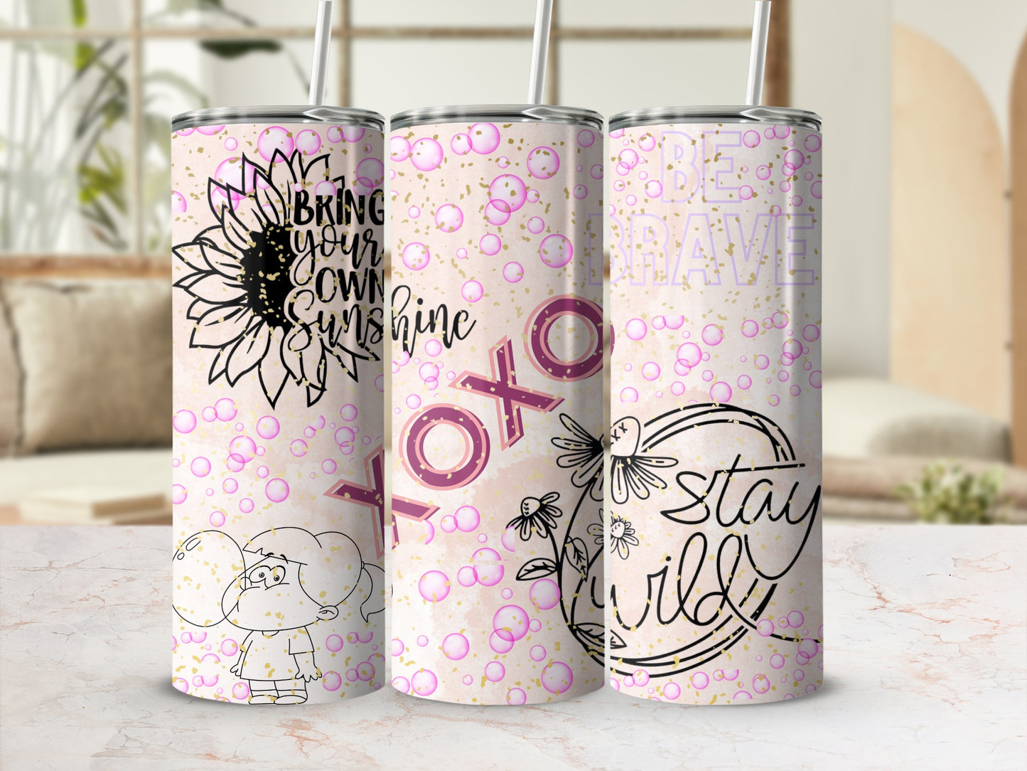 Bring Your Own Sunshine and Stay Wild Drink Tumblers
