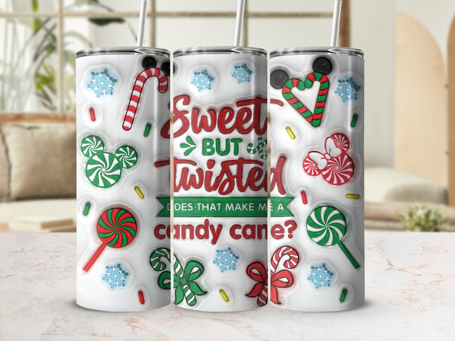 Sweet But Twisted Does That Make Me a Candy Cane? Tumbler