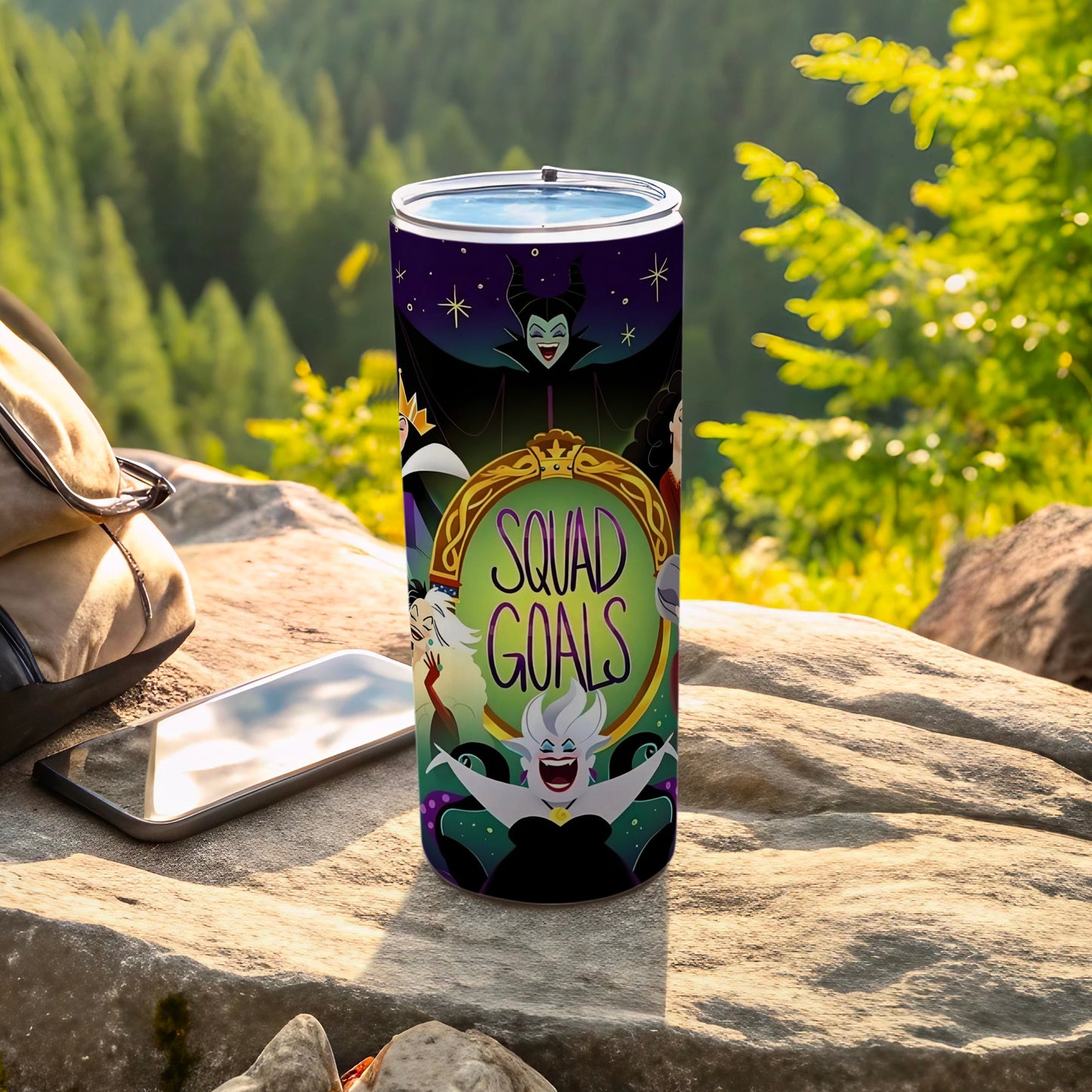 'Squad Goals' Theme Travel Tumbler for Outdoor Fun