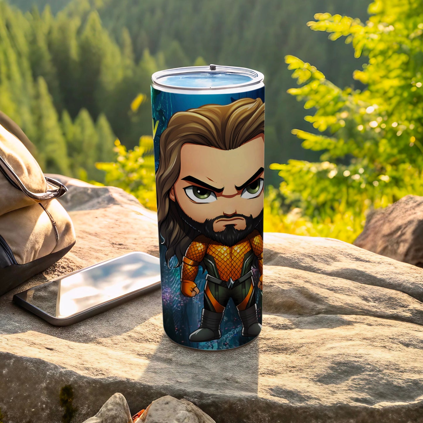 Cartoon Aquatic Hero Stainless Steel Tumbler
