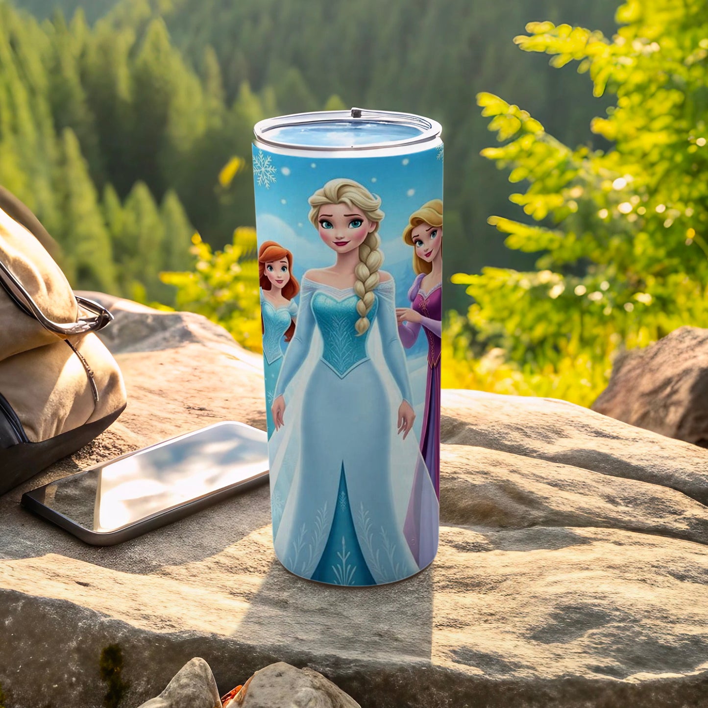 Frozen Inspired Character Tumbler with Lid and Straw