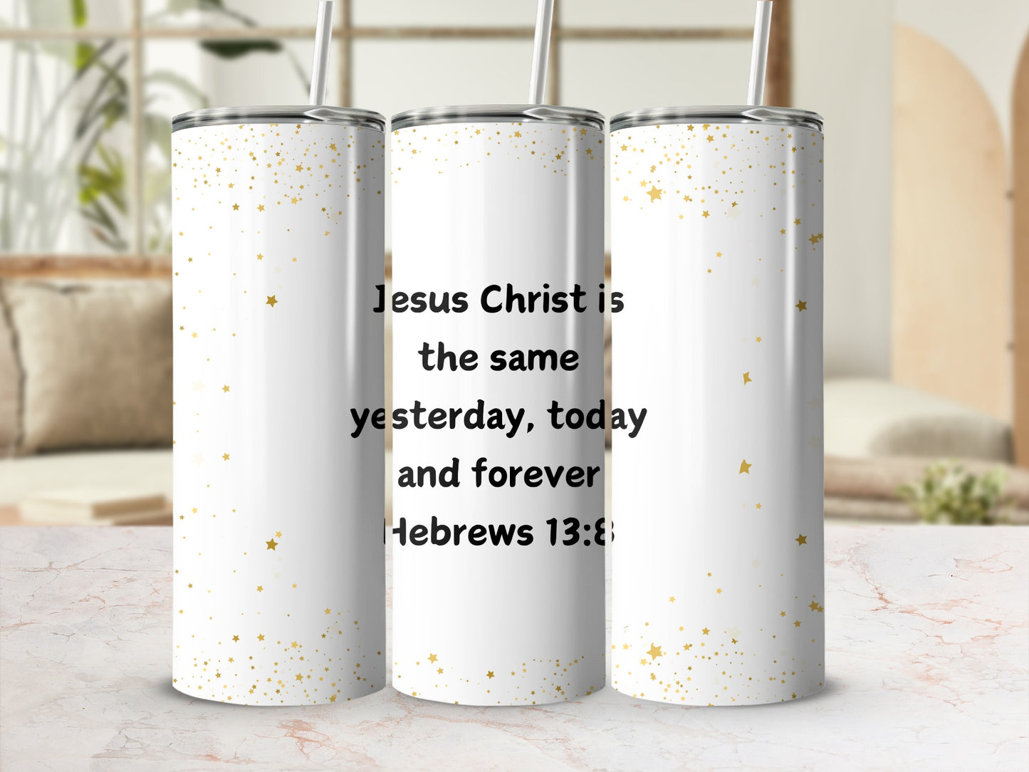 Jesus Christ Bible Verse Insulated Tumbler Cup