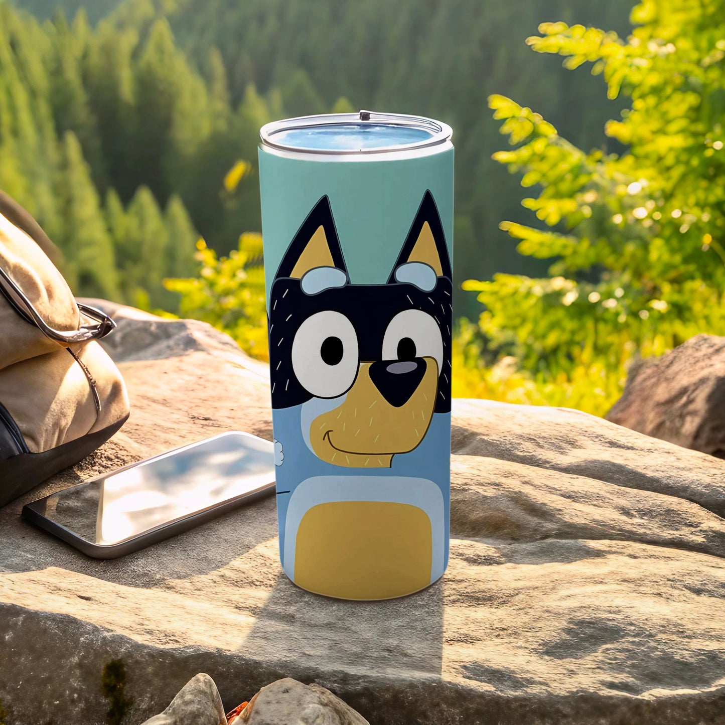 Adorable Dog Character Illustrated Tall Tumbler Cup