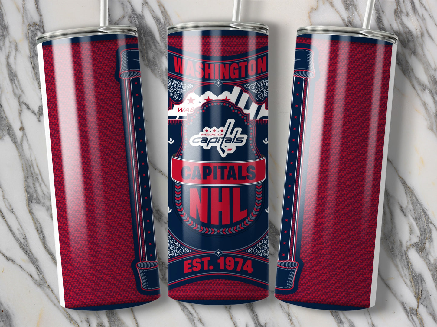 Washington Capitals NHL Est. 1974 Team Logo Design Tumbler