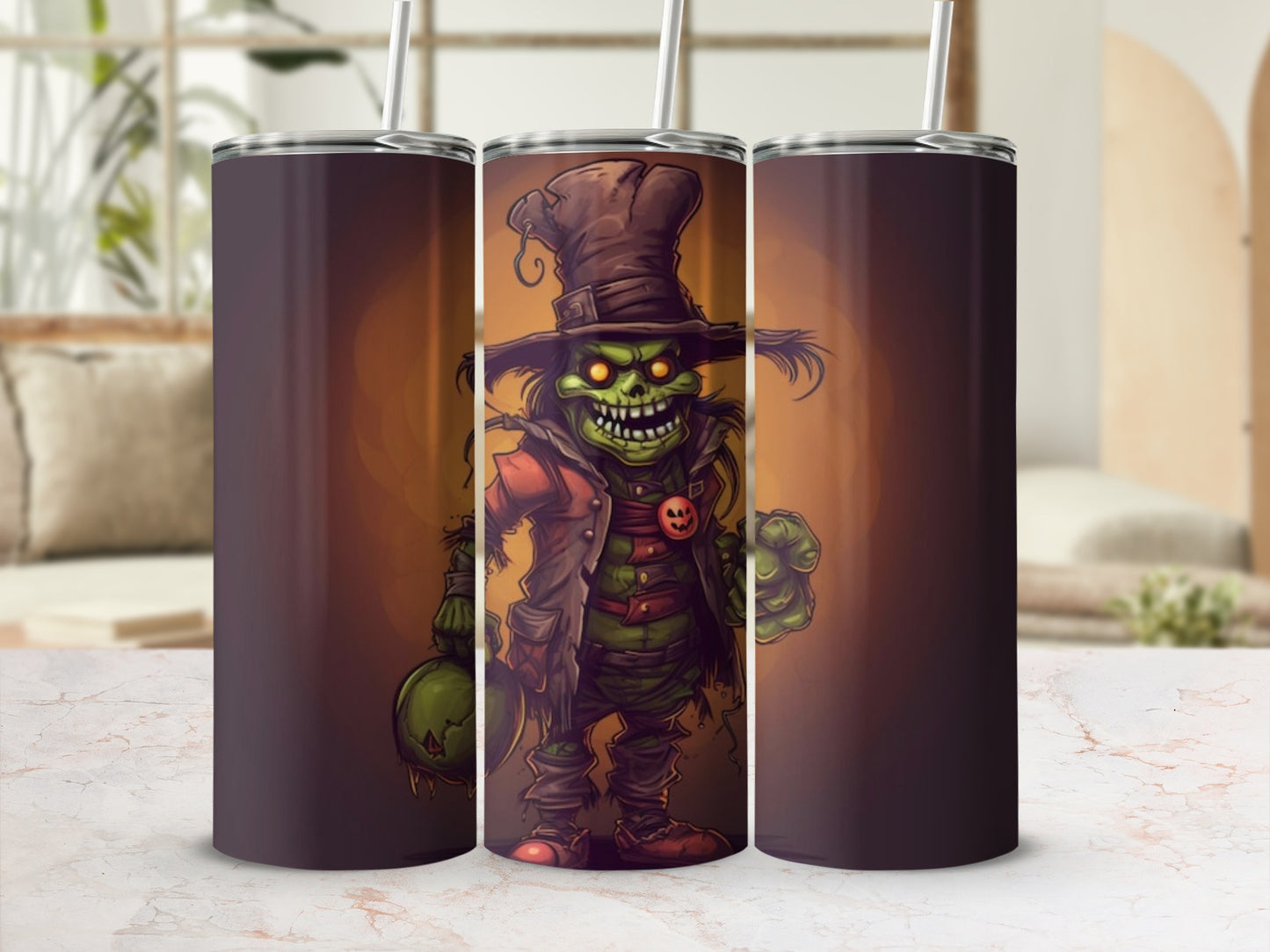 Spooky Zombie Character Tumbler for Halloween Fun