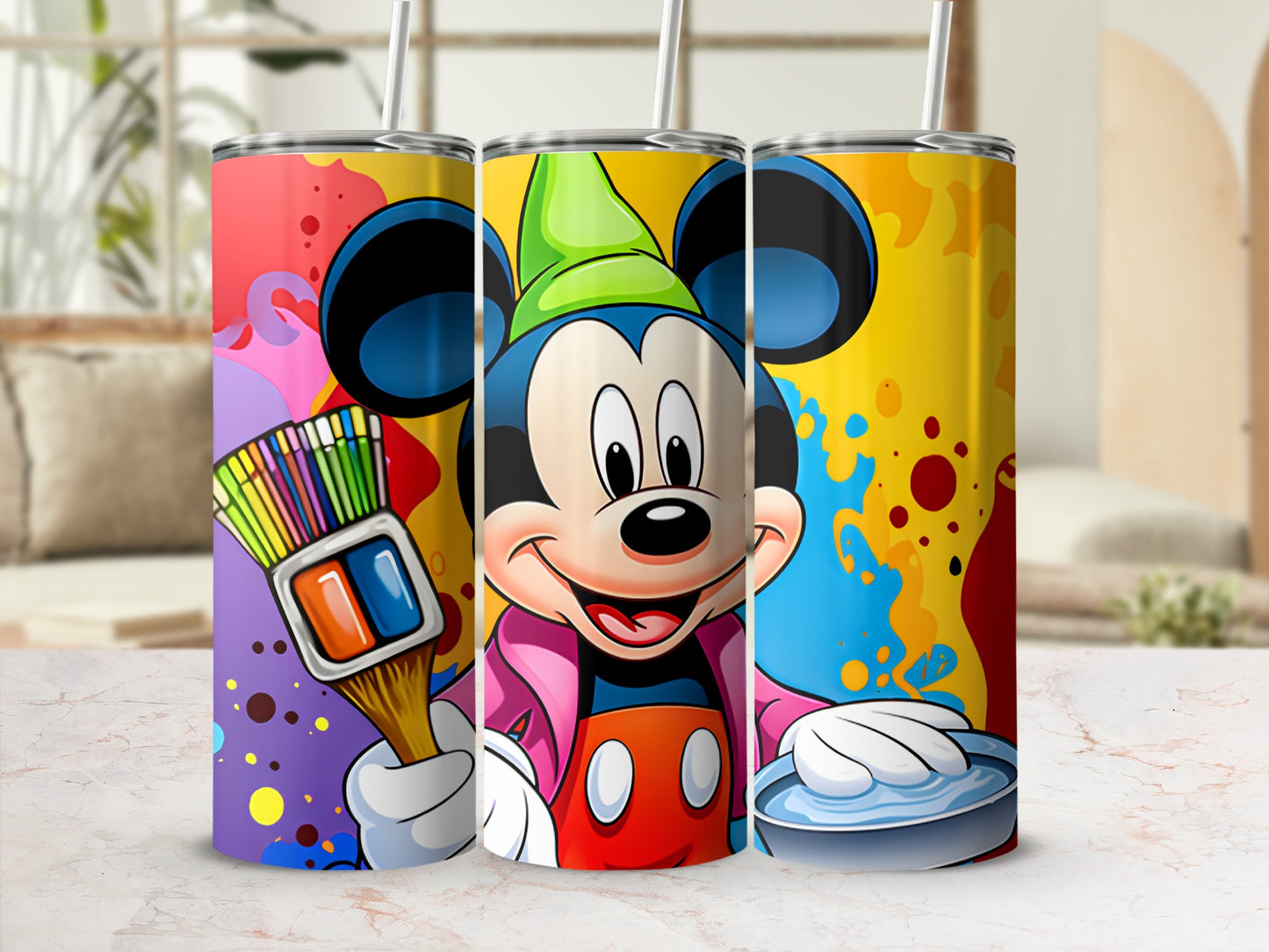 Watercolor Artist Design Colorful Stainless Steel Tumbler