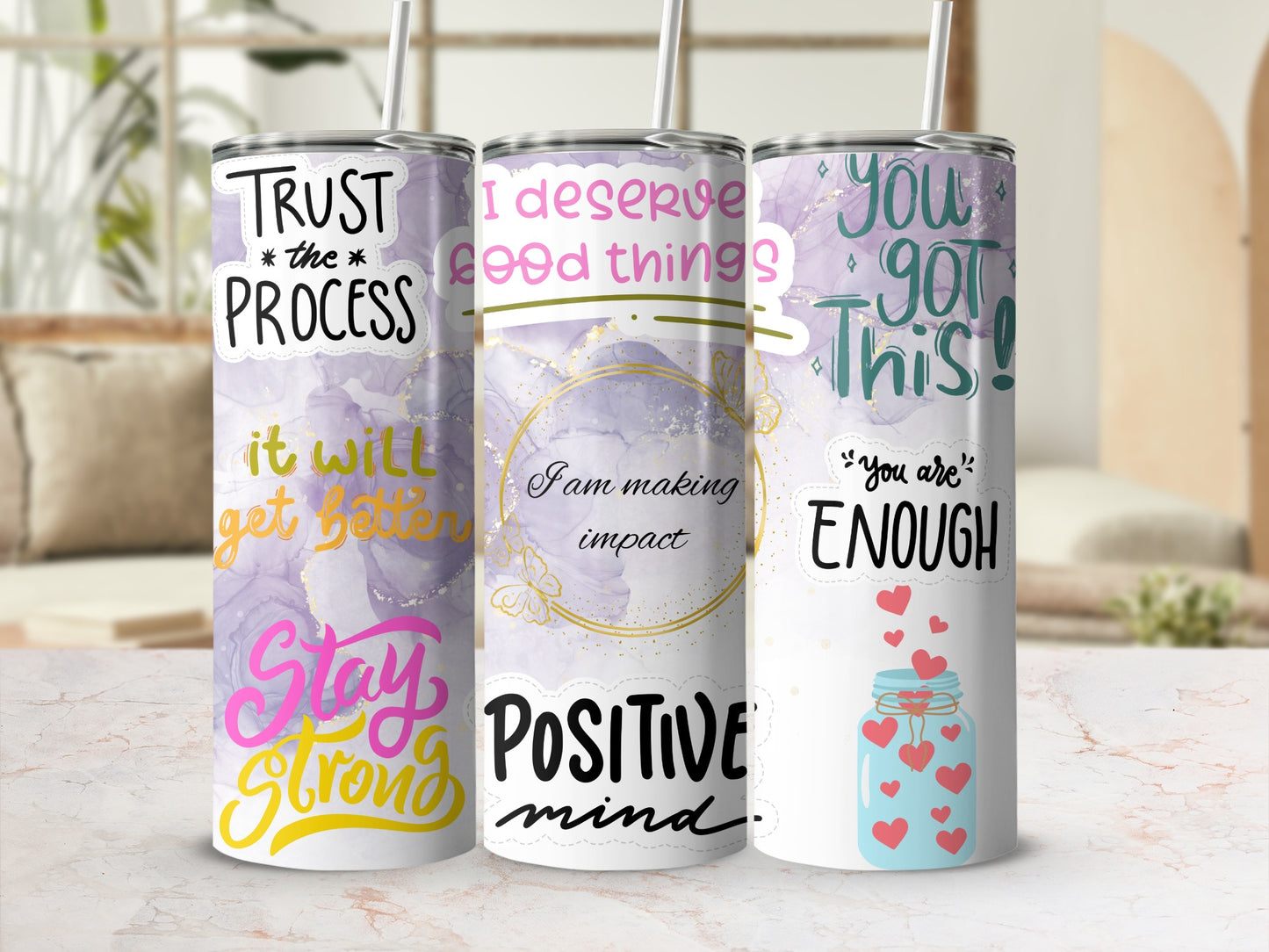 Motivational Inspirational Quotes Tumbler Travel Cup