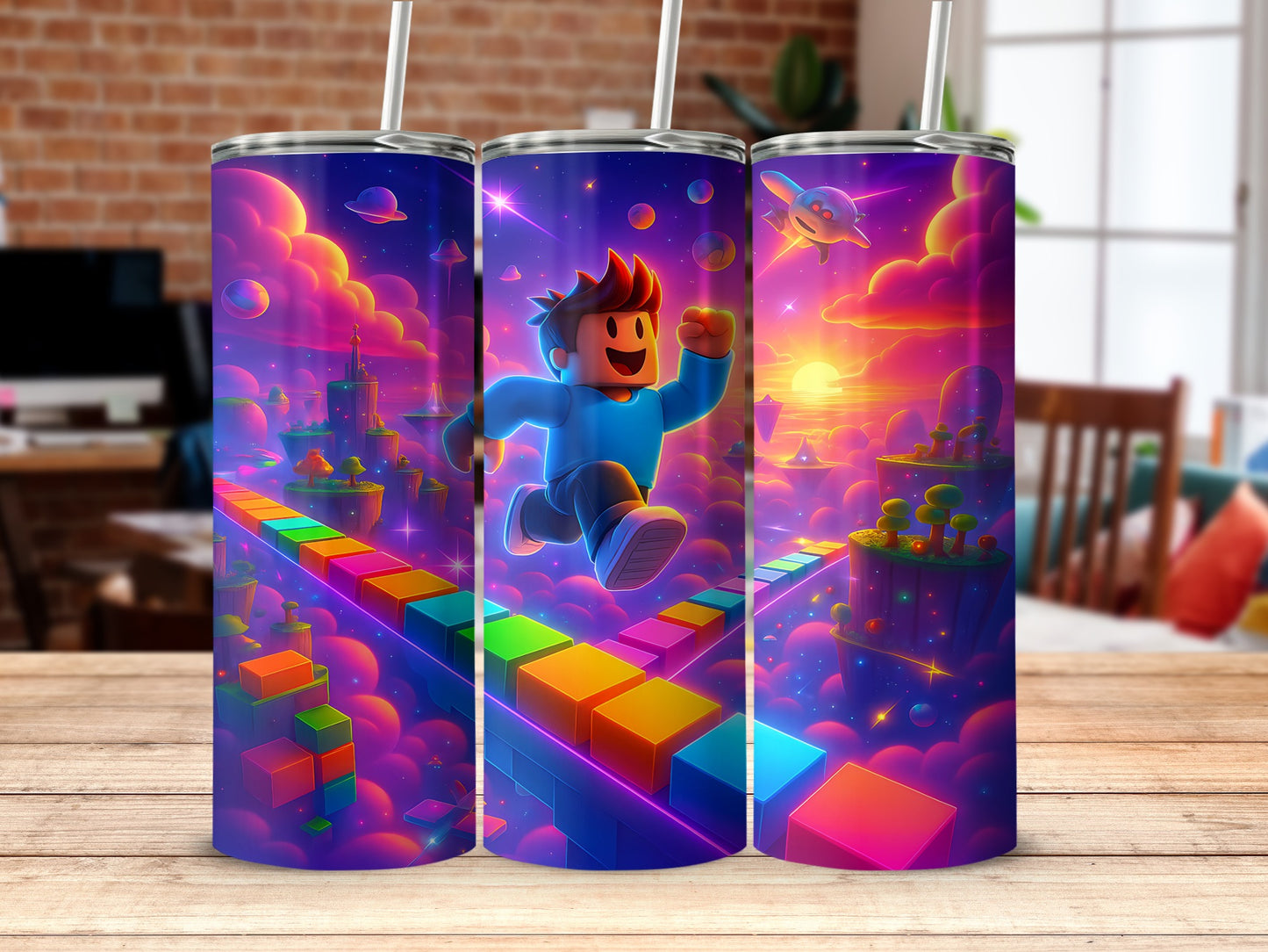 Colorful Gaming Adventure Tumbler For Fun Drinks
