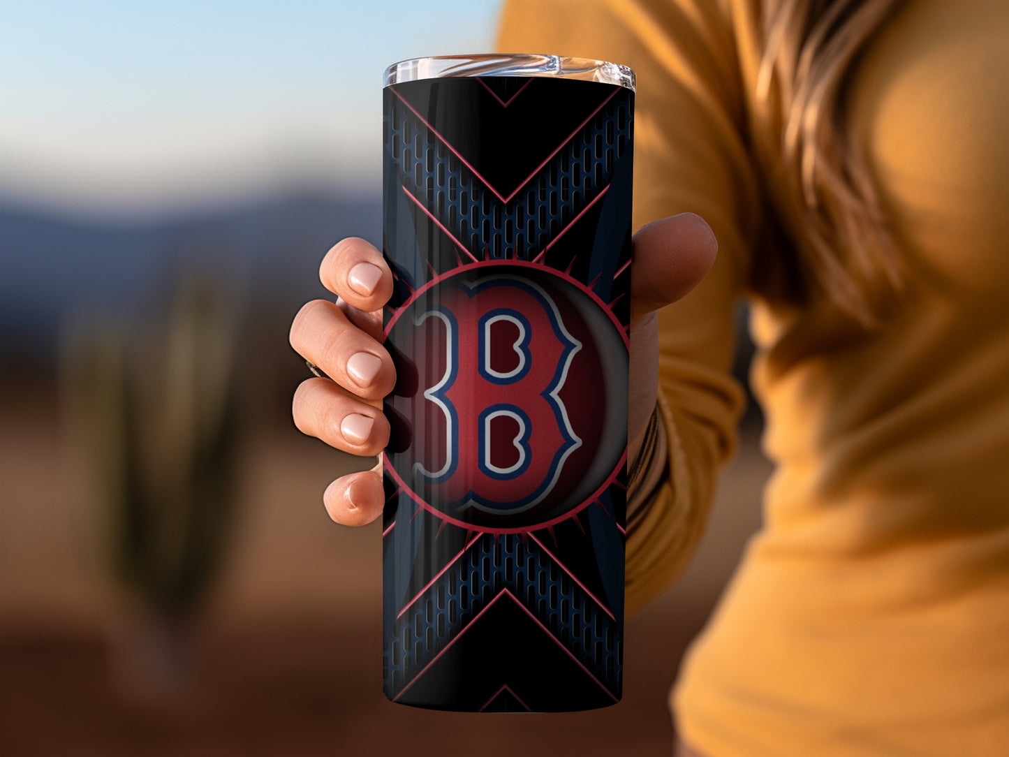 Boston Red Sox Logo Pattern Stylish Background Tumblers