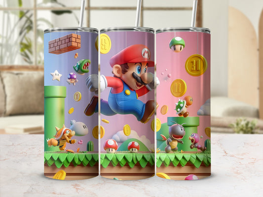 Super Mario Tumbler Colorful Adventure Design Cup