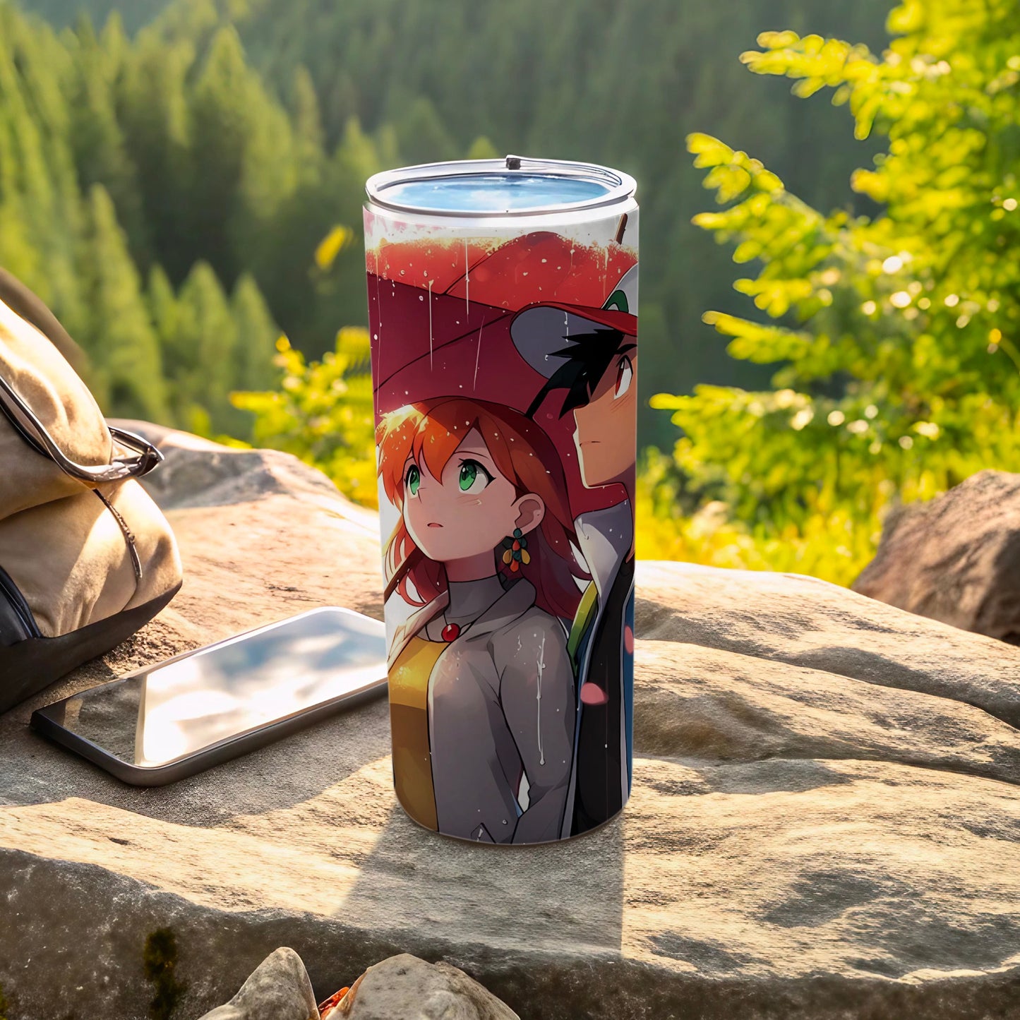 Colorful Anime Characters Travel Tumbler for Outdoor Adventures