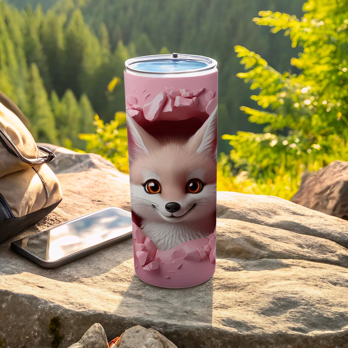 Adorable Fox Themed Tumbler for Outdoor Adventures
